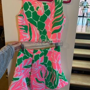 Lilly Pulitzer Pink matching top and shorts outfit